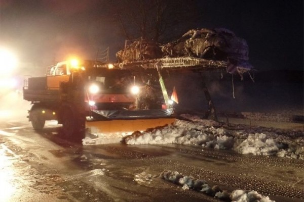 В Баварии сгорели 7 машин на автовозе, которые вез белорус