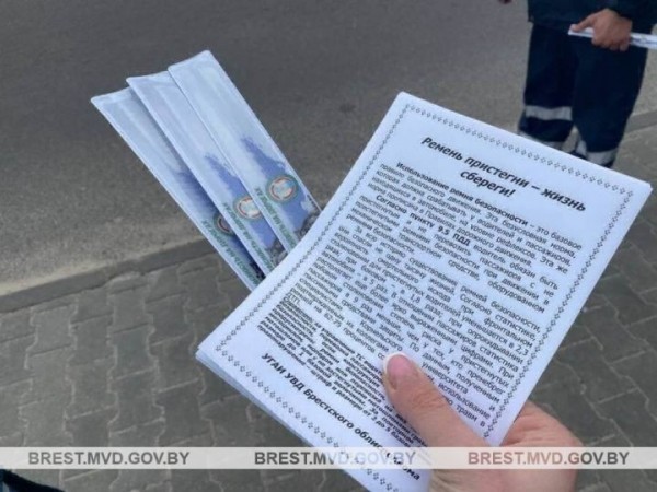 «Пристегнитесь к безопасности». В Бресте ГАИ проверила, как водители соблюдают правила перевозки пассажиров