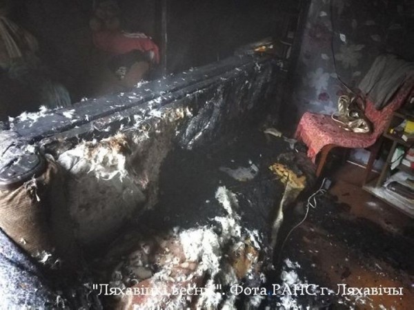 В Ляховичах загорелась квартира. Дома было двое детей