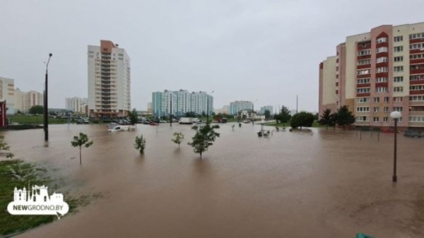 Посмотрите, как затопило Гродно