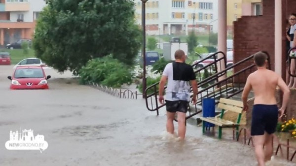 Посмотрите, как затопило Гродно