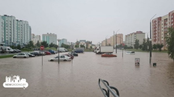 Посмотрите, как затопило Гродно