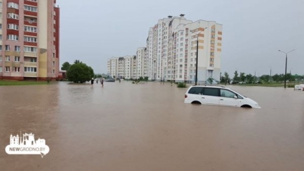 Посмотрите, как затопило Гродно