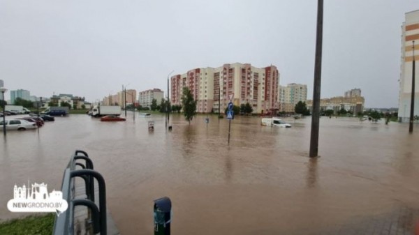 Посмотрите, как затопило Гродно