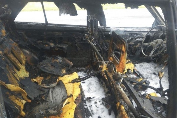 В Березе полностью сгорела машина В Березе полностью сгорела машина