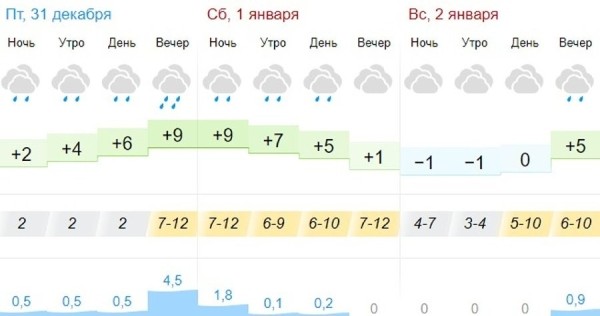 Какой будет погода в Бресте в Новогоднюю ночь?