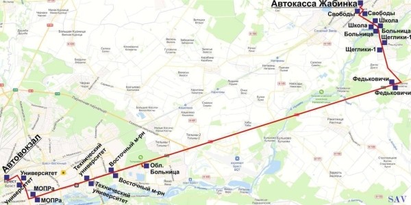 17 декабря состоится первый рейс автобуса по маршруту Брест-Жабинка. Под каким номером?