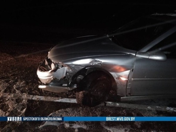 Лобовое столкновение двух легковушек произошло на автодороге «Брест - Каменец - Национальный парк "Беловежская пуща"»