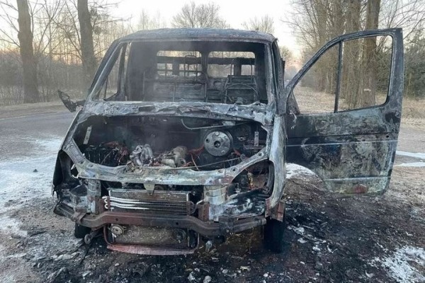 В Березовском районе сгорела «Газель» В Березовском районе сгорела «Газель»