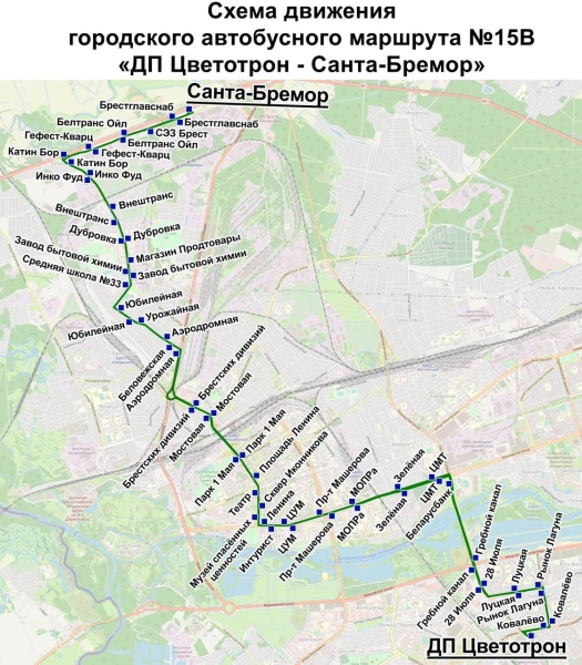 В Бресте изменяются маршруты автобусов № 2 и № 15В В Бресте изменяются маршруты автобусов № 2 и № 15В
